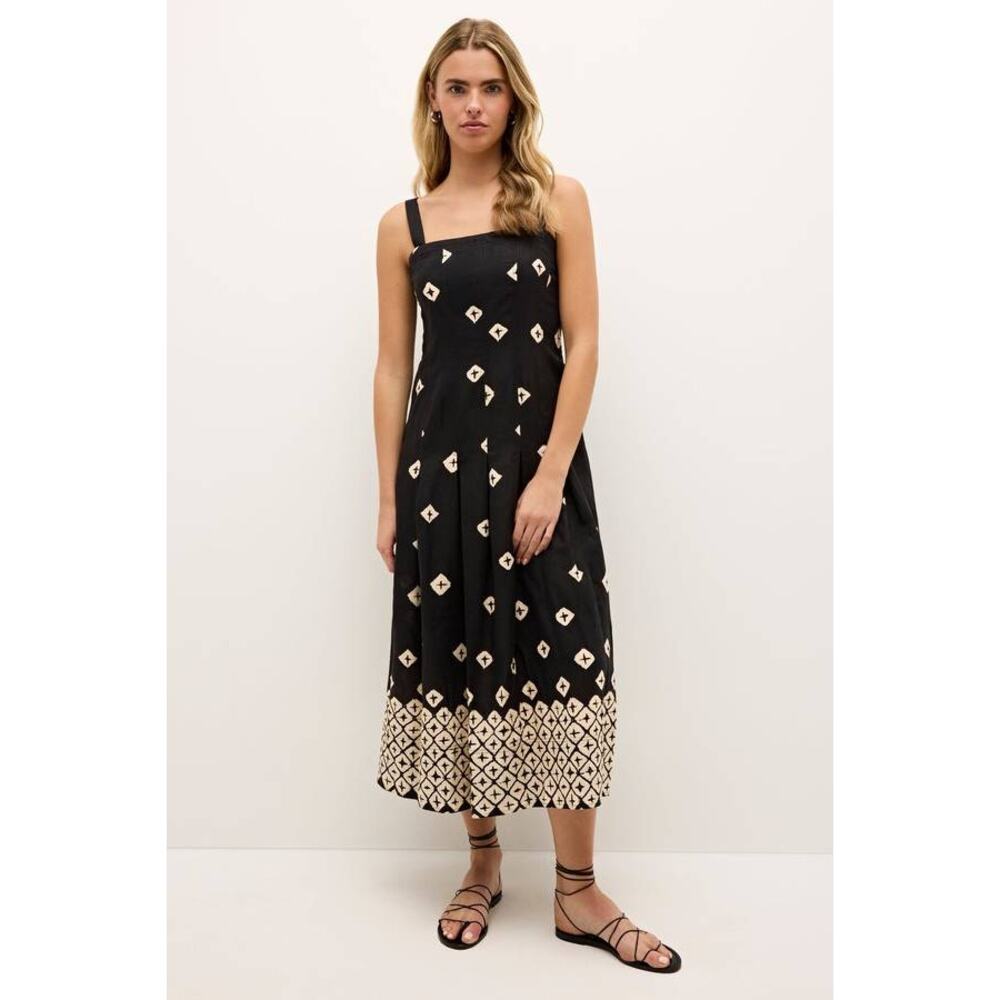 Marie Oliver Dixon Dress in Ceramic	8 NWT Quiet Luxury Resort Wear Coastal Chic